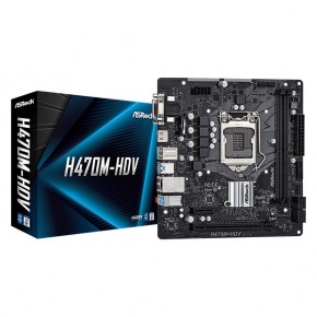 MAINBOARD ASROCK H470M-HDV ( LGA1200 / M-ATX / 2XDDR4 )