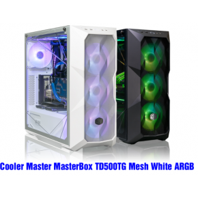 VỎ CASE COOLER MASTER MASTERBOX TD500TG MESH WHITE ARGB ( MID TOWER /MÀU TRẮNG/LED ARGB/MẶT LƯỚI)