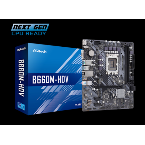 MAINBOARD ASROCK B660M-HDV (INTEL B660, SOCKET 1700, M-ATX, 2 KHE RAM DDR4)