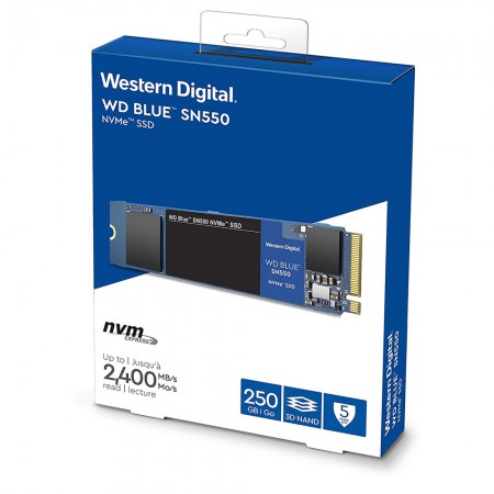 SSD WESTERN DIGITAL BLUE SN550 250GB M.2 PCIE NVME - WDS250G2B0C