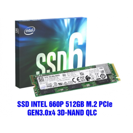 SSD INTEL 660P 512GB M.2 NVME PCIE GEN 3.0X4 3D-NAND QLC (SSDPEKNW512G8X1)